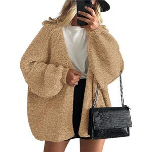 Womens Oversized Cardigan Sweaters Camel